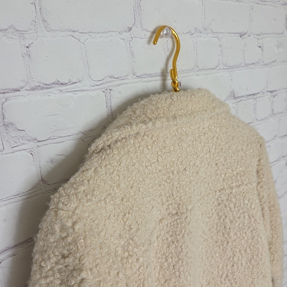 Zara Cream Light Pink Teddy Jacket Girls - Picture 14 of 15